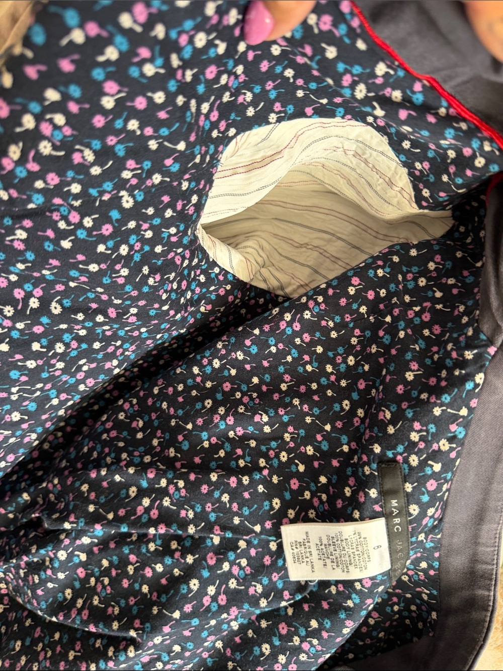 MARC JACOBS Womens Slate Dark blue/Gray Tailored Button-Front Jacket - Picture 9 of 9